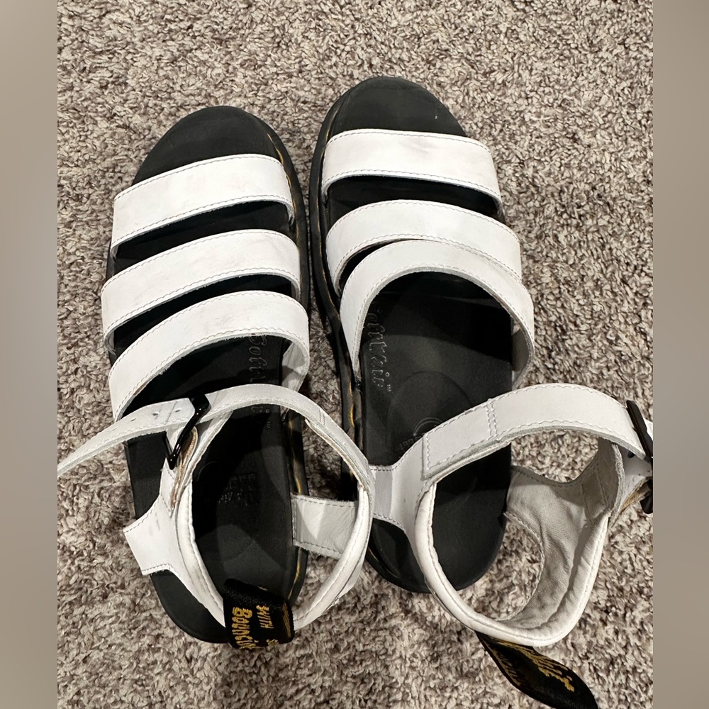 Doc martens White and Black Sandals- women’s size 7